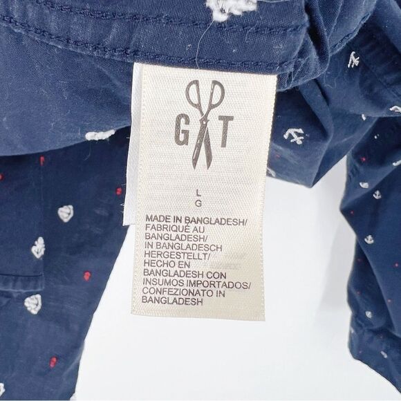 GoodThreads Nautical Anchor Button Up Shirt Sz L - Picture 5 of 6